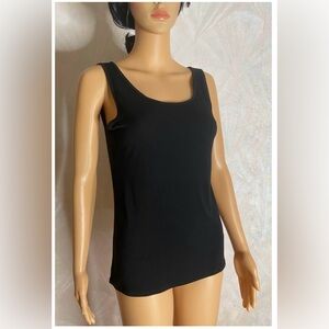 Eileen Fisher Women's Black Scoop Tank Top 100% Silk Size XS